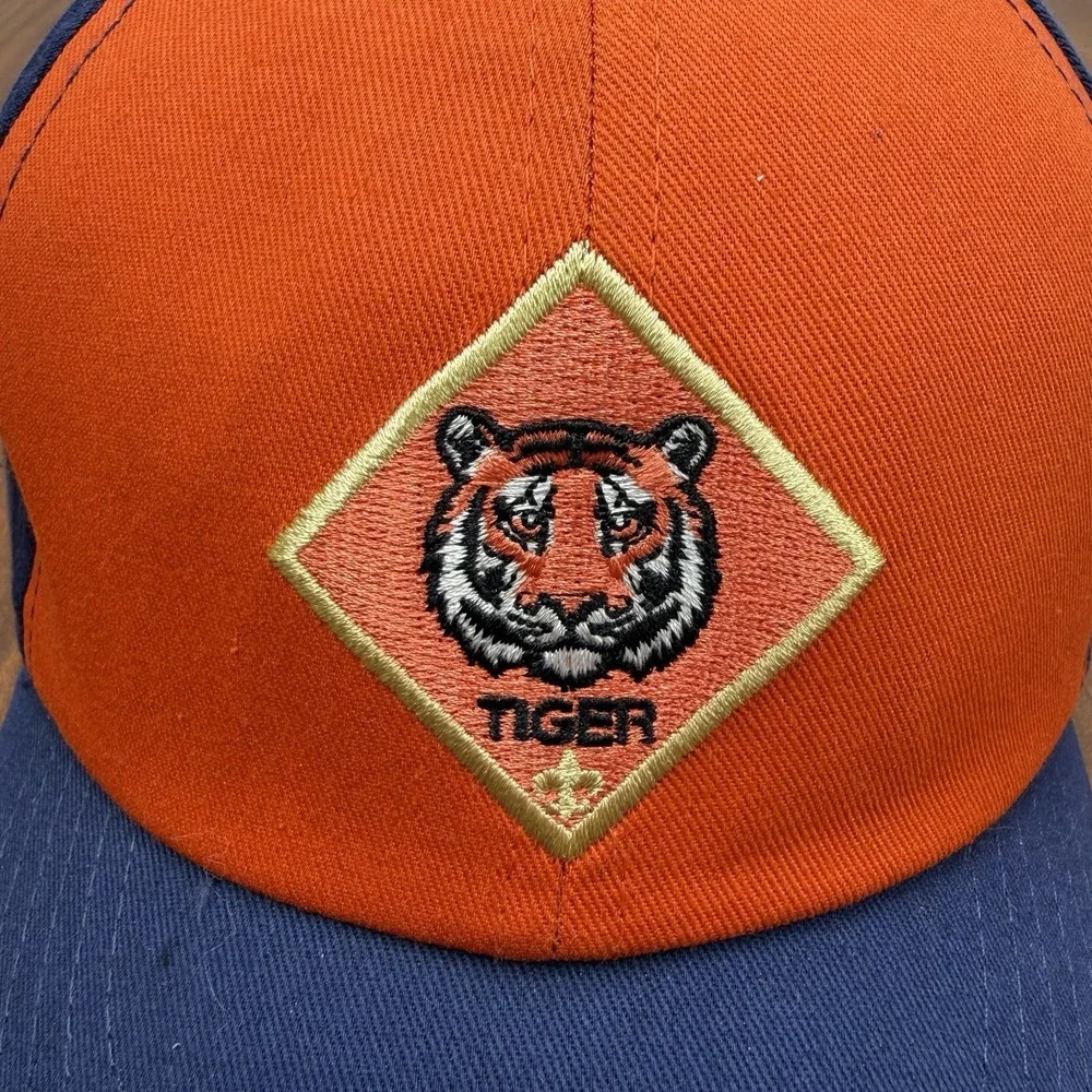 BSA Official Tiger Cub Scout Cap/Hat  S/M Adjustable Boy Scouts Hat Orange/Blue